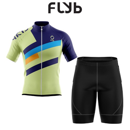 FLYB [ 반팔+반바지 세트 7 ] 유니폼 단체복 동아리 자전거복 사이클복 철인 경기복